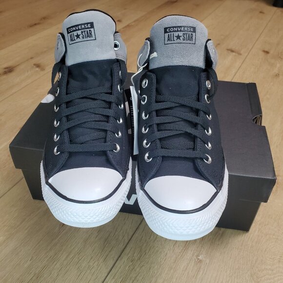 Converse Chuck Taylor All Star High Street Mid Shoe Grey / Black Sneaker A16470C - Picture 3 of 10